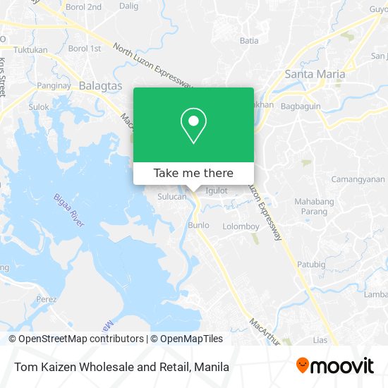 Tom Kaizen Wholesale and Retail map