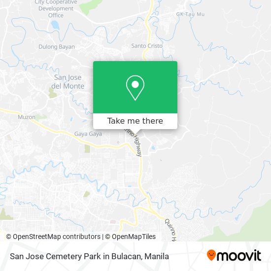 San Jose Cemetery Park in Bulacan map