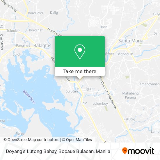 Doyang's Lutong Bahay, Bocaue Bulacan map