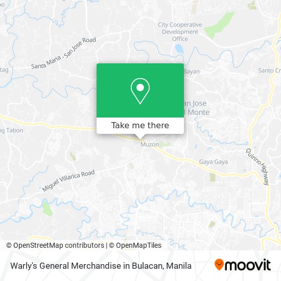 Warly's General Merchandise in Bulacan map