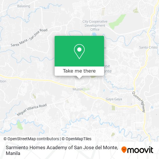 Sarmiento Homes Academy of San Jose del Monte map