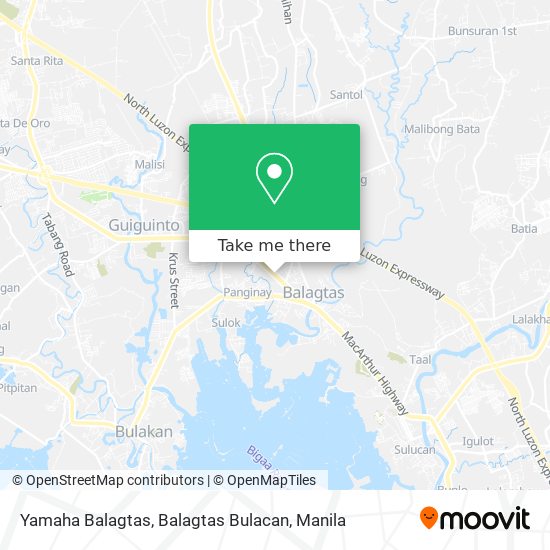 Yamaha Balagtas, Balagtas Bulacan map