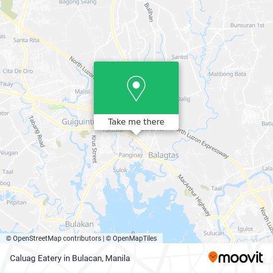 Caluag Eatery in Bulacan map