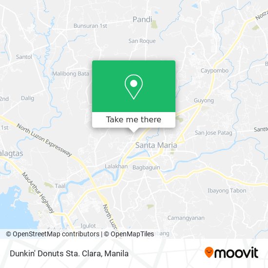 Dunkin' Donuts Sta. Clara map