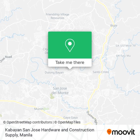 Kabayan San Jose Hardware and Construction Supply map
