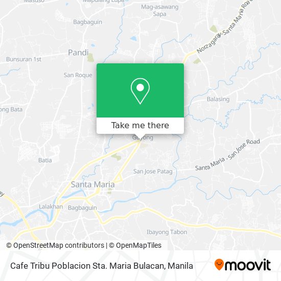 Cafe Tribu Poblacion Sta. Maria Bulacan map