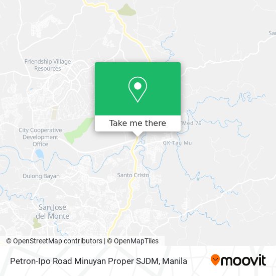Petron-Ipo Road Minuyan Proper SJDM map