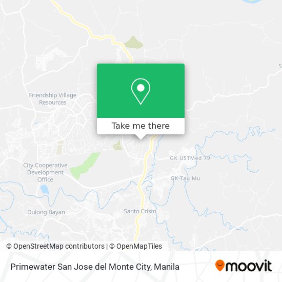 Primewater San Jose del Monte City map