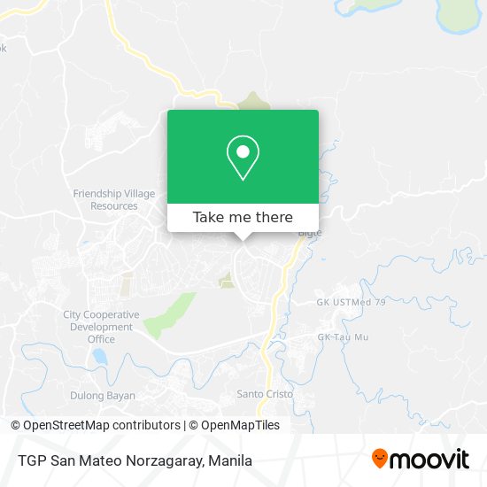 TGP San Mateo Norzagaray map