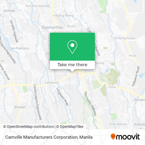 Camville Manufacturers Corporation map