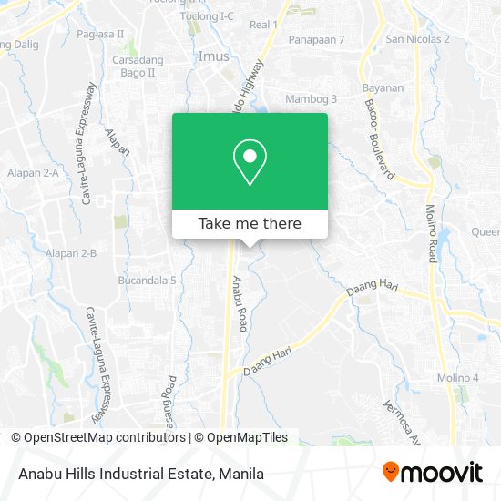 Anabu Hills Industrial Estate map