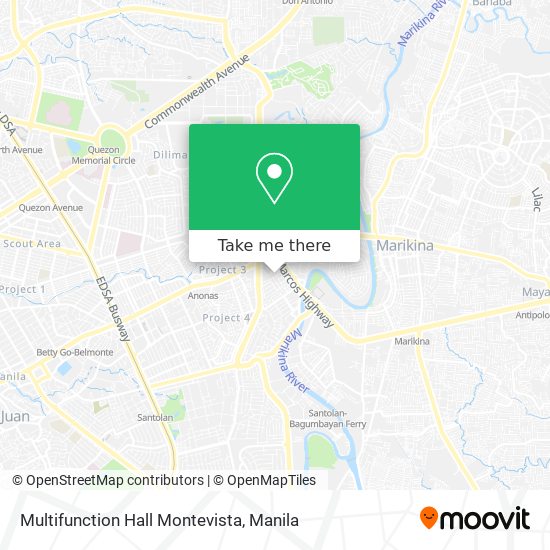 Multifunction Hall Montevista map