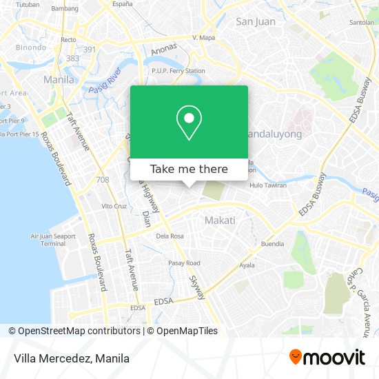 Villa Mercedez map