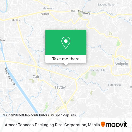 Amcor Tobacco Packaging Rizal Corporation map