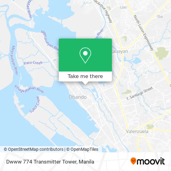 Dwww 774 Transmitter Tower map