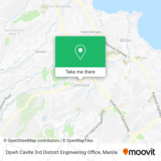 Dpwh Cavite 3rd District Engineering Office map
