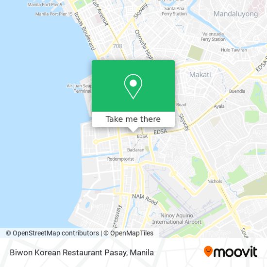 Biwon Korean Restaurant Pasay map