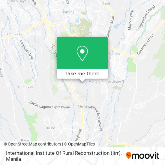 International Institute Of Rural Reconstruction (Iirr) map