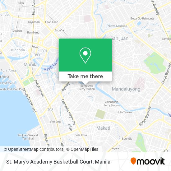 St. Mary's Academy Basketball Court map