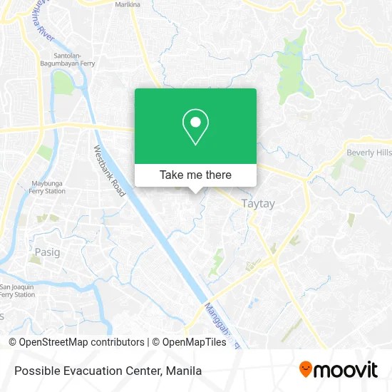 Possible Evacuation Center map