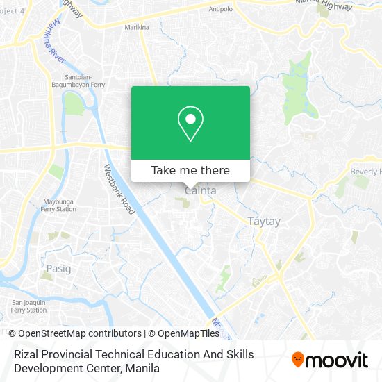 Rizal Provincial Technical Education And Skills Development Center map