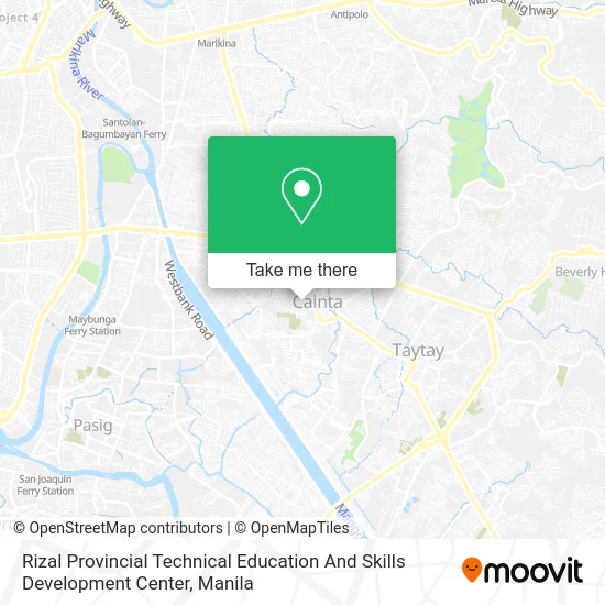 Rizal Provincial Technical Education And Skills Development Center map