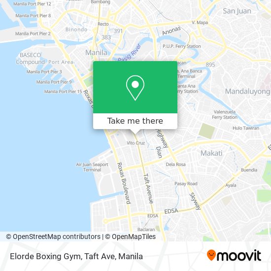 Elorde Boxing Gym, Taft Ave map