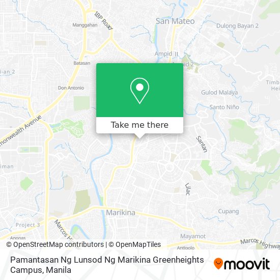 Pamantasan Ng Lunsod Ng Marikina Greenheights Campus map