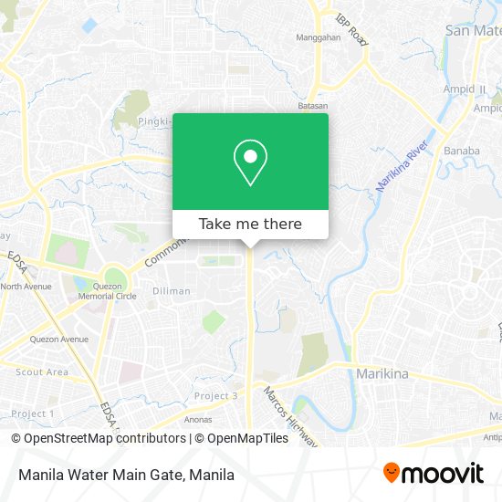Manila Water Main Gate map