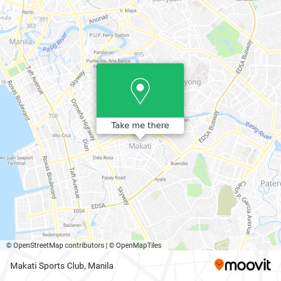 Makati Sports Club map