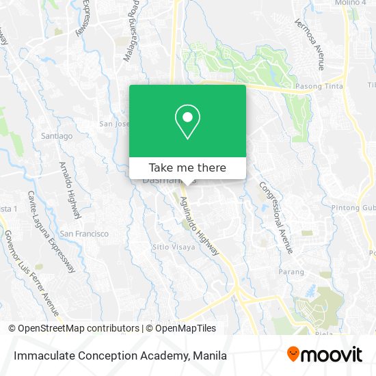 Immaculate Conception Academy map