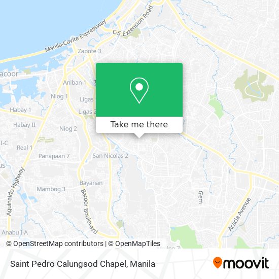 Saint Pedro Calungsod Chapel map