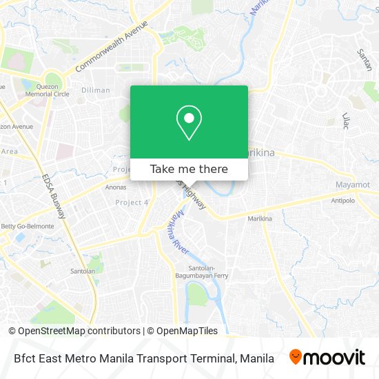 Bfct East Metro Manila Transport Terminal map