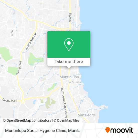 Muntinlupa Social Hygiene Clinic map