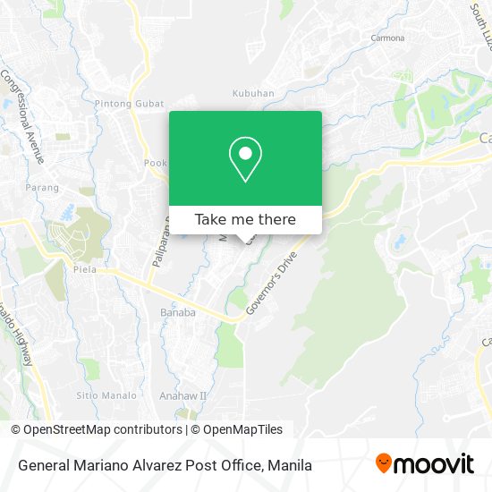 General Mariano Alvarez Post Office map