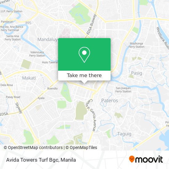 Avida Towers Turf Bgc map