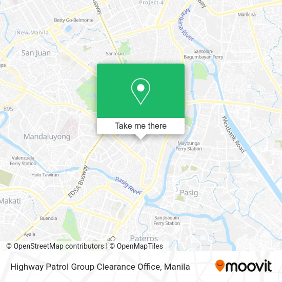 Highway Patrol Group Clearance Office map
