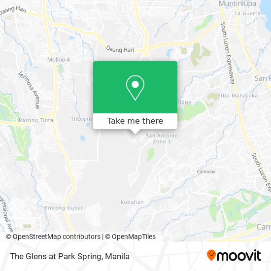 The Glens at Park Spring map