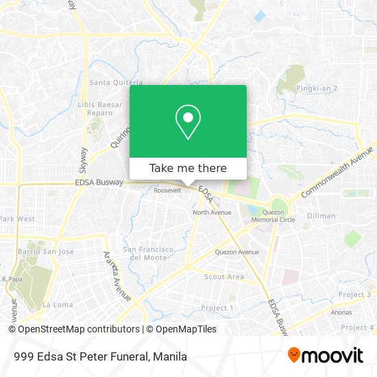 999 Edsa St Peter Funeral map