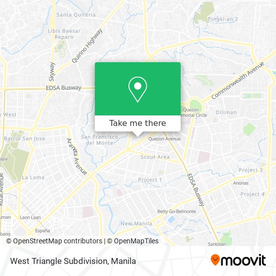 West Triangle Subdivision map