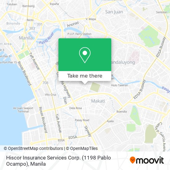 Hiscor Insurance Services Corp. (1198 Pablo Ocampo) map