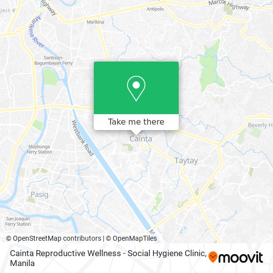 Cainta Reproductive Wellness - Social Hygiene Clinic map