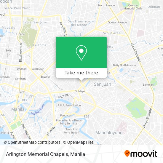 Arlington Memorial Chapels map