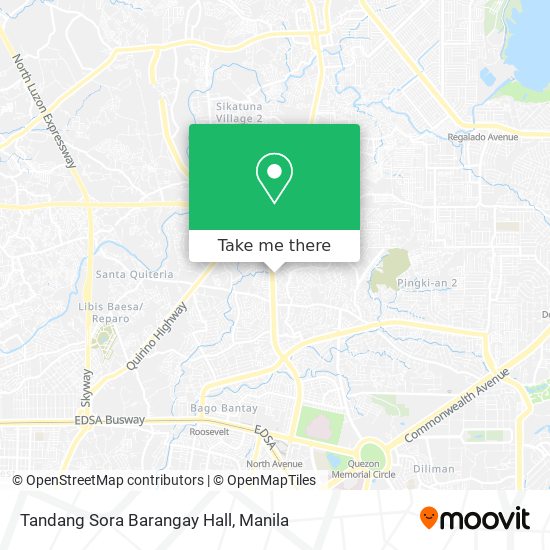 Tandang Sora Barangay Hall map