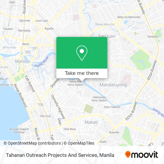 Tahanan Outreach Projects And Services map