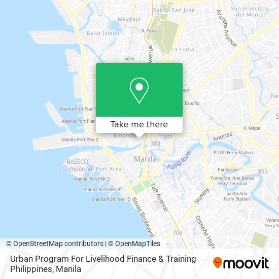 Urban Program For Livelihood Finance & Training Philippines map