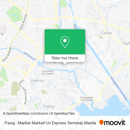 Pasig - Market Market! Uv Express Terminal map