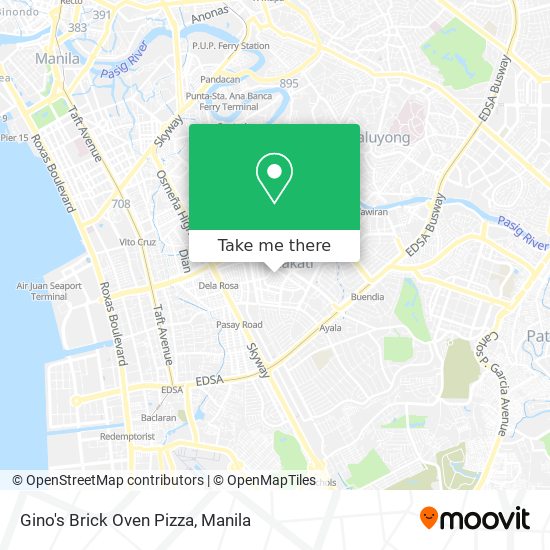 Gino's Brick Oven Pizza map