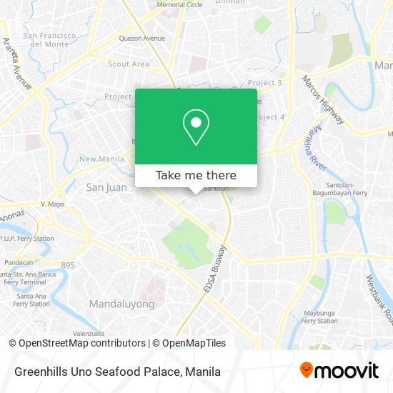 Greenhills Uno Seafood Palace map