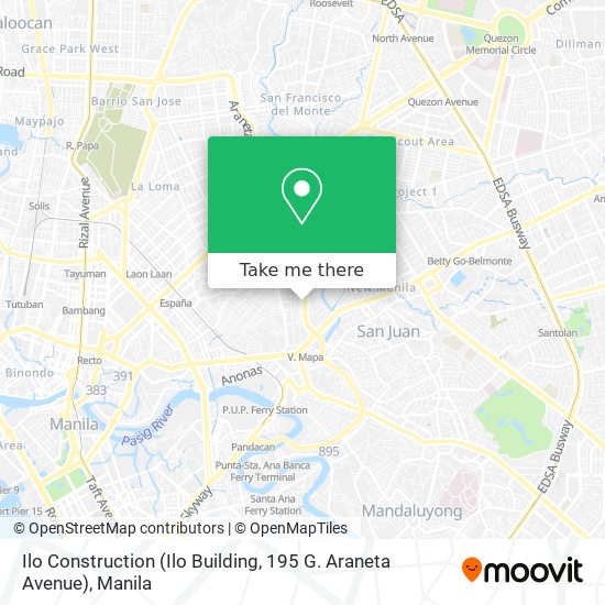 Ilo Construction (Ilo Building, 195 G. Araneta Avenue) map